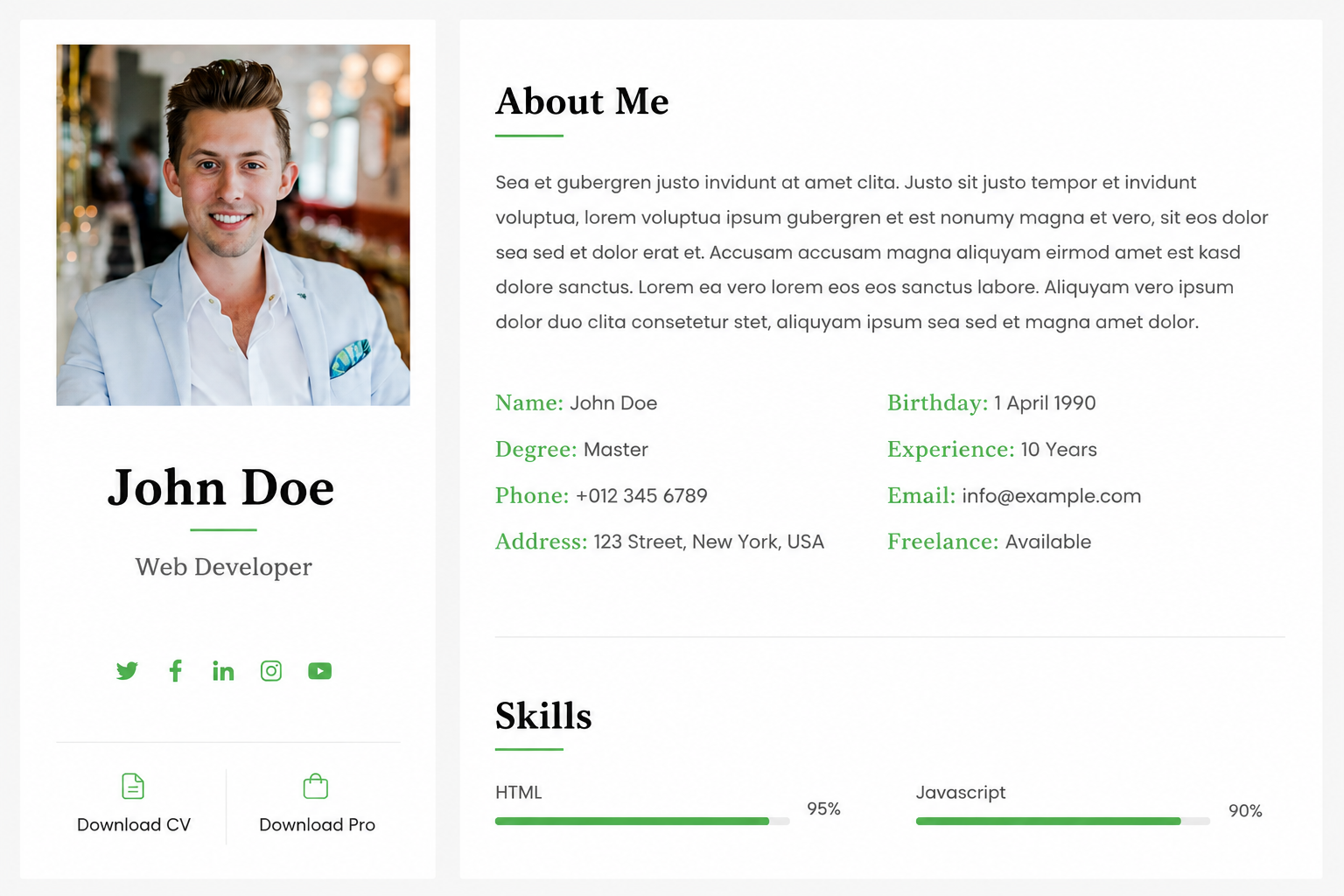 Clean UI Portfolio